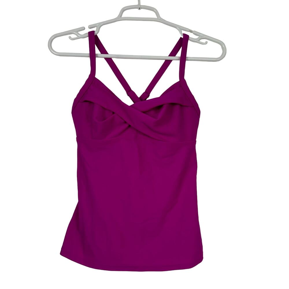 Athleta Twister Tankini Top Pink 32 B/C Crossback